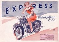 Express Kleinkraftrad K 100 SL 98 + SDL 98 Prospekt 1930 Jahre
