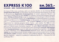 Preview: Express Kleinkraftrad K 100 SL 98 + SDL 98 Prospekt 1930 Jahre