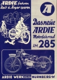 Ardie Motorfahrrad MF 125 brochure 1937