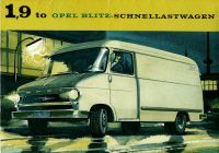 Opel Blitz 1,9 l Schnelllastwagen Prospekt 1960er Jahre