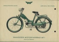 Wanderer Motorfahrrad MF 1 Prospekt  1950er Jahre