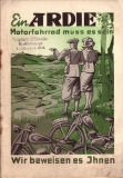 Ardie Motorfahrrad MF 125 Prospekt brochure 1939