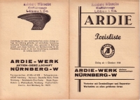 Ardie pricelist 1.10.1938