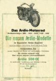 Ardie 500 cc brochure 1926