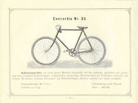 Concordia Fahrrad Programm 1897