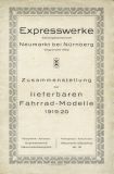 Express Fahrrad Programm 1919/20