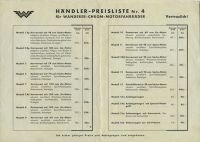 Preview: Wanderer Händler Preisliste Nr.4 1.1936 Preview: Wanderer Händler Preisliste Nr.4 1.1936