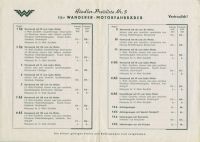 Preview: Wanderer Händler Preisliste 1.1937