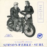 Simson AWO 425 brochure ca. 1960