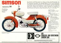 Preview: Simson Moped Spatz SR 4-1 Prospekt 1968