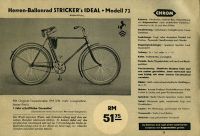 Stricker Fahrrad Programm 1935