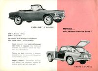 Preview: Honda S 600 Cabriolet / Coupe Prospekt 1960er Jahre