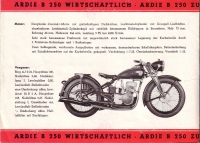 Ardie B 250 Prospekt 1950