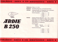 Ardie B 250 Prospekt 1950