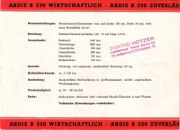 Ardie B 250 Prospekt 1950