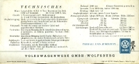 VW Käfer Prospekt 9.1953