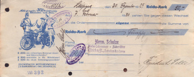 Zschopauer Motorradwerke J.S.Rasmussen (DKW) Wechsel 1929