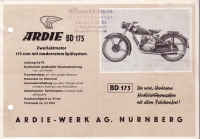 Ardie BD 175 + B 251 Prospekt 1951