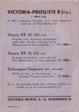 Victoria pricelist B 1932