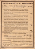 Victoria Preisliste Nr.20 1.3.1934