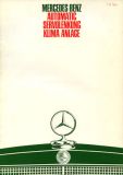 Mercedes-Benz Sonderausstattung Prospekt 1970