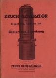 Zeuch Generator owner`s manuel 1943