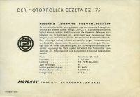 CZ Cezetta 175 brochure ca. 1961