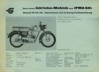 Preview: Göricke M 50 / 3S / GS 50 Prospekt 1966/67 Preview: Göricke M 50 / 3S / GS 50 Prospekt 1966/67