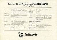 Preview: Göricke Gö 100 TH Prospekt ca.1949