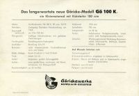 Preview: Göricke Gö 100 K Prospekt ca.1949