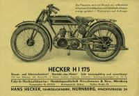 Hecker H I 175 Prospekt ca. 1927/28