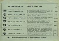 Preview: NSU Preisliste 4.1952