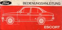 Ford Escort owner`s manual VII.1975