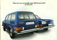 VW Variant 411E Prospekt 7.1969