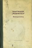 Moskwitsch 426 / 433 Wartungsvorschrift 1960er Jahre