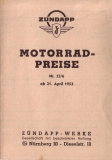 Preview: Zündapp Preisliste 21.4.1953 Preview: Zündapp Preisliste 21.4.1953