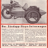 Zündapp Gespann mit Stoye Seitenwagen Prospekt 1932