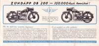 Zündapp DB 200 brochure ca. 1949