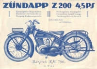 Preview: Zündapp Z 200 Prospekt 10.1928 Preview: Zündapp Z 200 Prospekt 10.1928