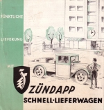 Zündapp Schnell-Lieferwagen Prospekt 1933