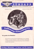 Zündapp Rundschreiben No. 386 14.2.1938