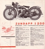 Preview: Zündapp Rekord I, II und S 200 Prospekt ca. 1932 Preview: Zündapp Rekord I, II und S 200 Prospekt ca. 1932