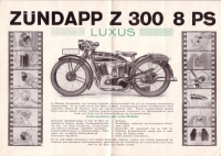 Preview: Zündapp Z 300 Prospekt 5.1929 Preview: Zündapp Z 300 Prospekt 5.1929