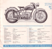 Zündapp KS 601 Prospekt ca.1951