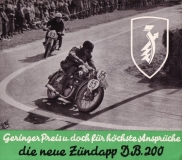 Zündapp DB 200 Prospekt  1937