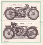 Preview: Zündapp Z 200 und Z 300 Prospekt 1929 Preview: Zündapp Z 200 und Z 300 Prospekt 1929