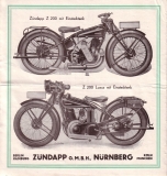 Preview: Zündapp Z 200 und Z 300 Prospekt 1929 Preview: Zündapp Z 200 und Z 300 Prospekt 1929