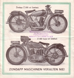 Preview: Zündapp Z 200 und Z 300 Prospekt 1929 Preview: Zündapp Z 200 und Z 300 Prospekt 1929