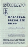 Preview: Zündapp Preislisten Nr.59+60 1936 Preview: Zündapp Preislisten Nr.59+60 1936