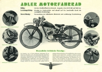 Adler Motorfahrrad brochure 1939